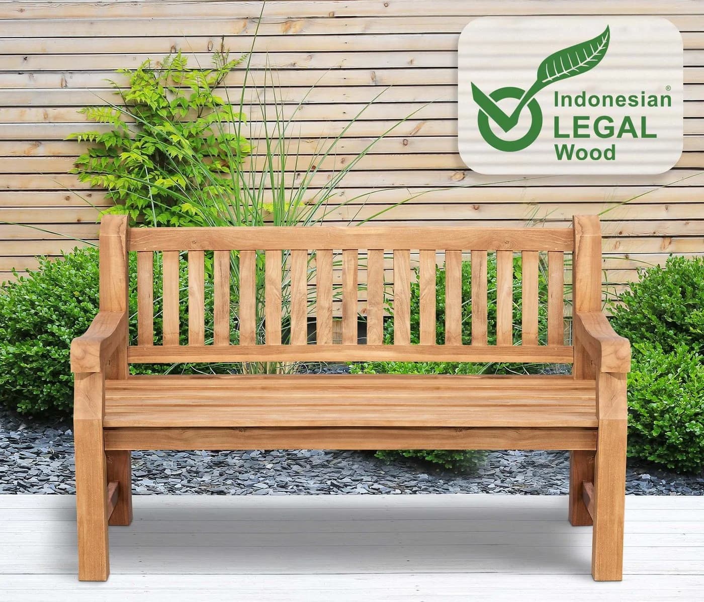 CLP Gartenbank Teakbank Jackson V2 aus wetterfestem Teakholz - Bild 3