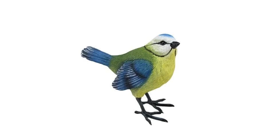 Figurendiscounter Dekofigur Vogel Blau Gelb Polyresin