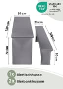 Gräfenstayn Hussen-Set Biertischhussen Bierzeltgarnitur Anthrazit Bild 3