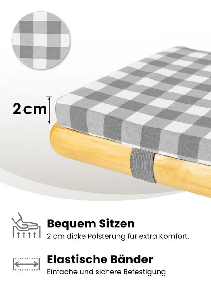 Gräfenstayn Bankauflage Biertischauflagen-Set 3-tlg. Sitzpolsterung für Bierzeltgarnitur - Bild 4