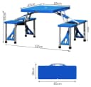 Casaria Campingtisch Set Klappbar mit 4 Stühlen Blau Bild 4