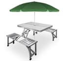 Casaria Campingtisch mit 4 Stühlen Klappbar Aluminium Silber Bild 1