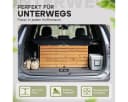 Casaria Campingtisch klappbar mit 4 Hockern, Schirmhalter, Aluminium & Holz Bild 5