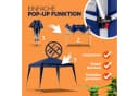 Casaria Pavillon Pop-Up 300x300 cm Blau UV-Schutz 50+ Bild 1