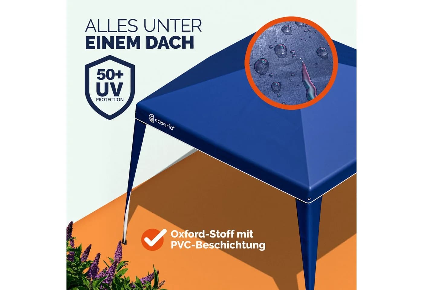 Casaria Pavillon Pop-Up 300x300 cm Blau UV-Schutz 50+ - Bild 5