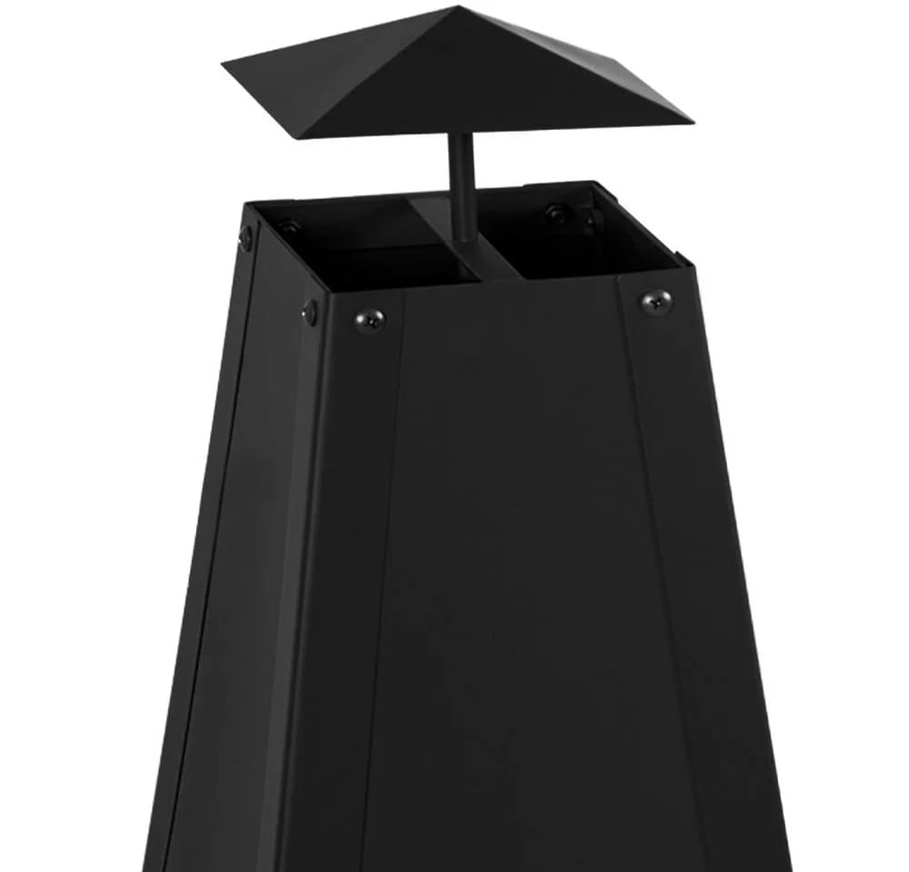 Gardebruk Terrassenofen Pyramide Schwarz Metall mit Abdeckung - Bild 5
