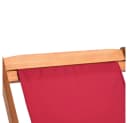 Casaria Gartenliege Rot Akazienholz Verstellbar mit Kopfpolster Bild 1