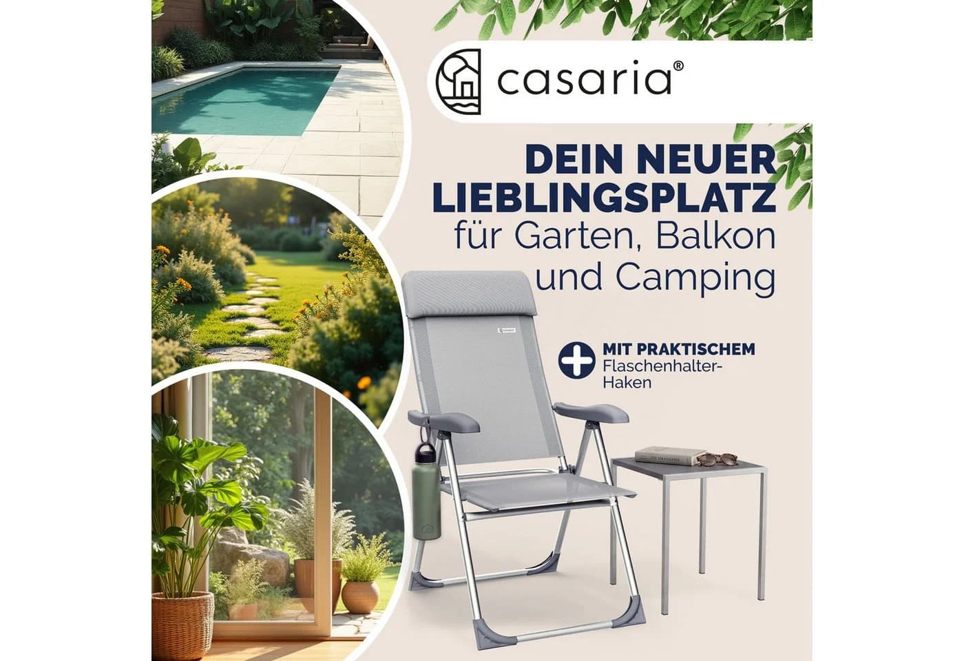 Klappbarer Gartenstuhl aus Aluminium