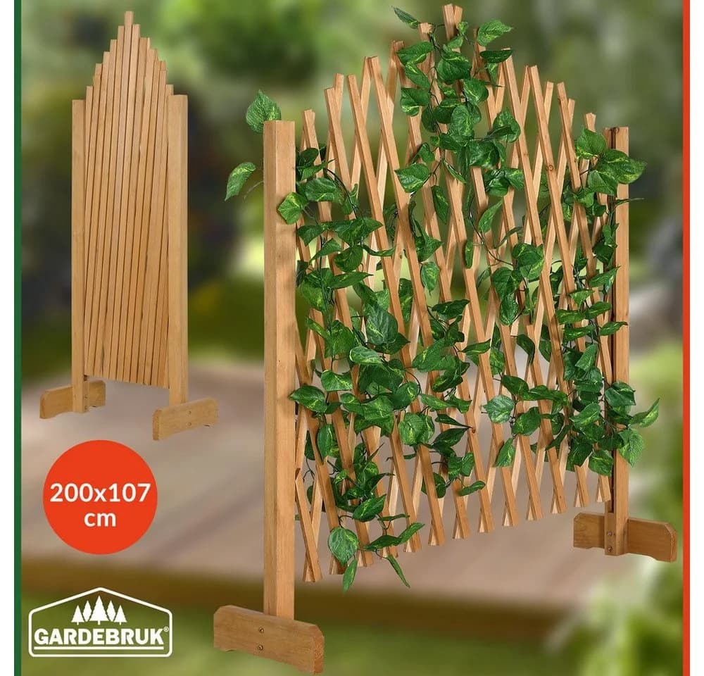 Gardebruk Spalier Rankgitter Gartenzaun Braun Holz - Bild 5