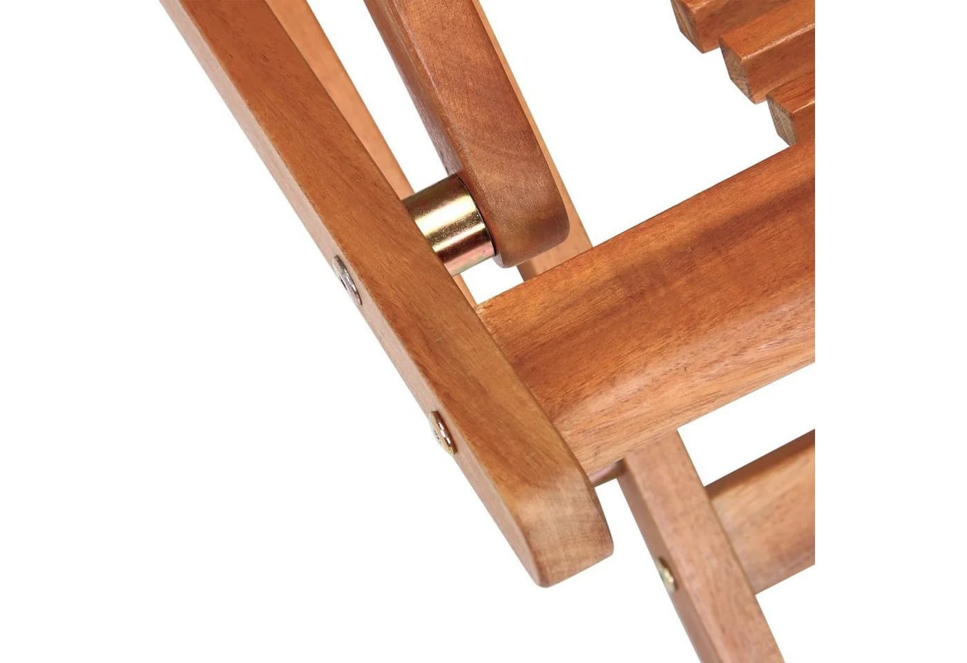 Casaria Gartenliege Braun Akazienholz Klappbar mit Kopfkissen - Bild 5