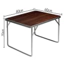 Casaria Campingtisch Klappbar Aluminium Braun Silber Bild 1
