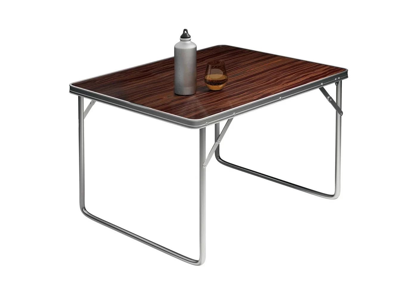 Casaria Campingtisch Klappbar Aluminium Braun Silber - Bild 2