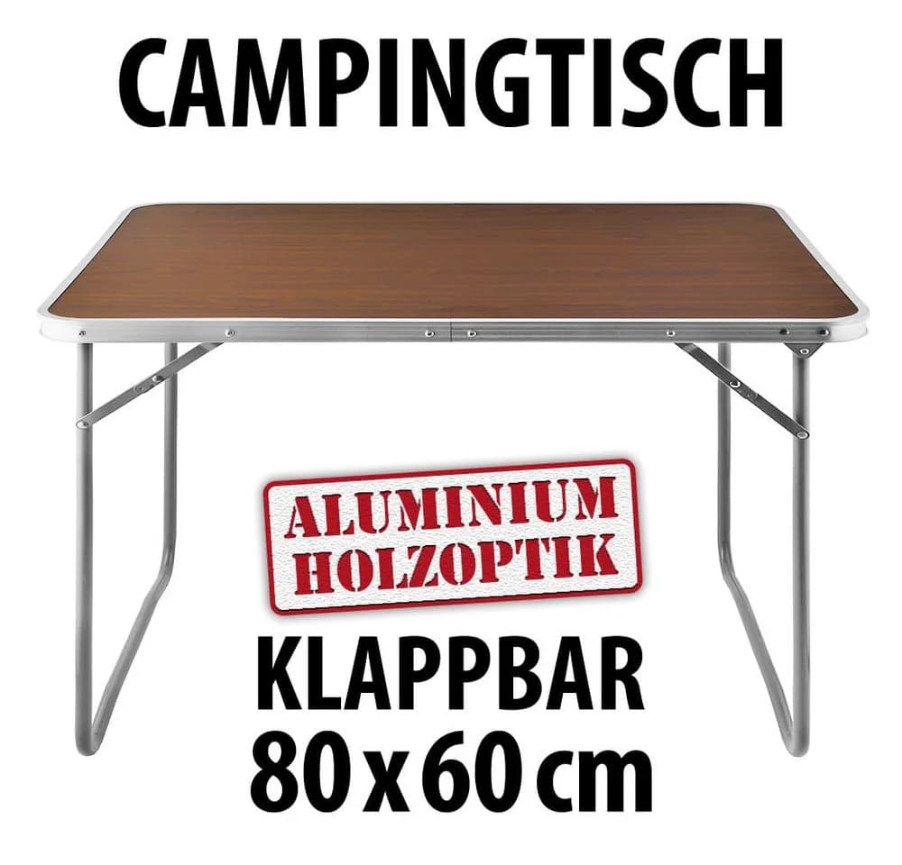 Casaria Campingtisch Klappbar Aluminium Braun Silber - Bild 3
