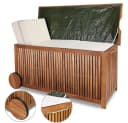 Casaria Auflagenbox Akazie 350L Räder Innenplane Bild 1