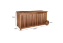 Casaria Auflagenbox Akazie 350L Räder Innenplane Bild 4