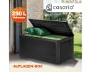 Casaria Auflagenbox Woody 280L Braun Holz-Optik Wetterfest Bild 1