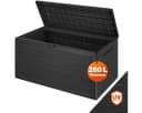 Casaria Auflagenbox Woody 280L Braun Holz-Optik Wetterfest Bild 2