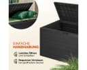 Casaria Auflagenbox Woody 280L Braun Holz-Optik Wetterfest Bild 5