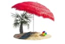 Kingsleeve Sonnenschirm Hawaii Rot Neigbar Höhenverstellbar Bild 2