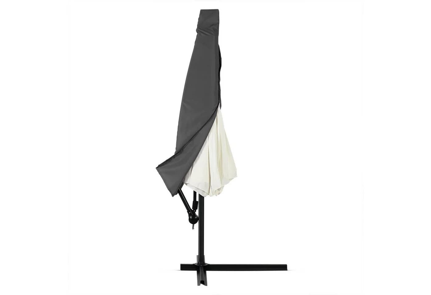 Deuba Sonnenschirm-Schutzhülle Grau Polyester 3m/3,5m - Bild 2