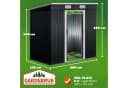 Gardebruk Gerätehaus Anthrazit Metall mit Schiebetür Bild 3