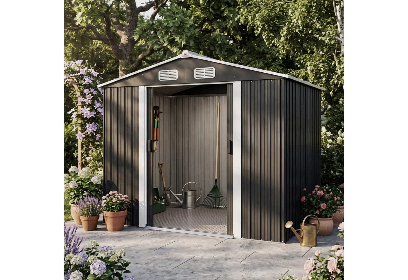 Gardebruk Gerätehaus Metall 5m² Anthrazit - Bild 2