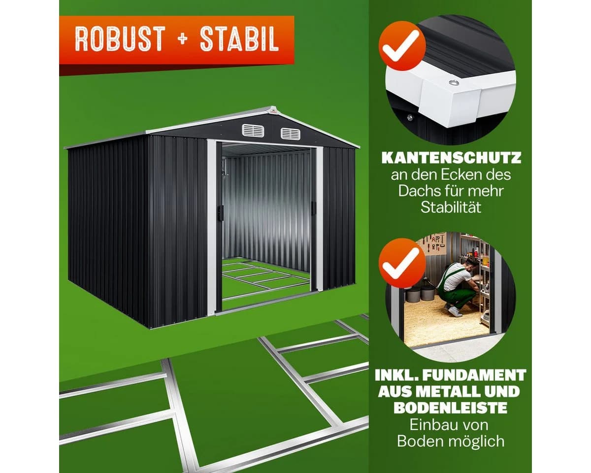 Gardebruk Gerätehaus Metall 5m² Anthrazit - Bild 5