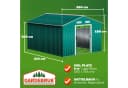 Gardebruk Gerätehaus Metall Grün mit Schiebetür Bild 3