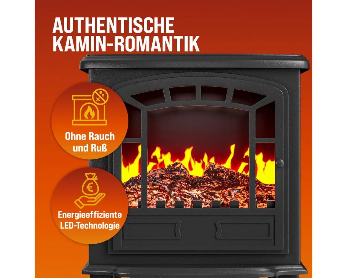 Monzana Elektrokamin mit LED-Flammeneffekt Schwarz - Bild 5