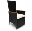 Casaria Garten-Essgruppe 9-tlg. Polyrattan Akazie mit verstellbaren Lehnen Bild 5