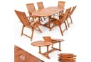 Casaria Sitzgruppe Vanamo 7-tlg. Holz mit Tisch und Klappstühlen Bild 2