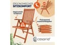 Casaria Sitzgruppe Vanamo 7-tlg. Holz mit Tisch und Klappstühlen Bild 5