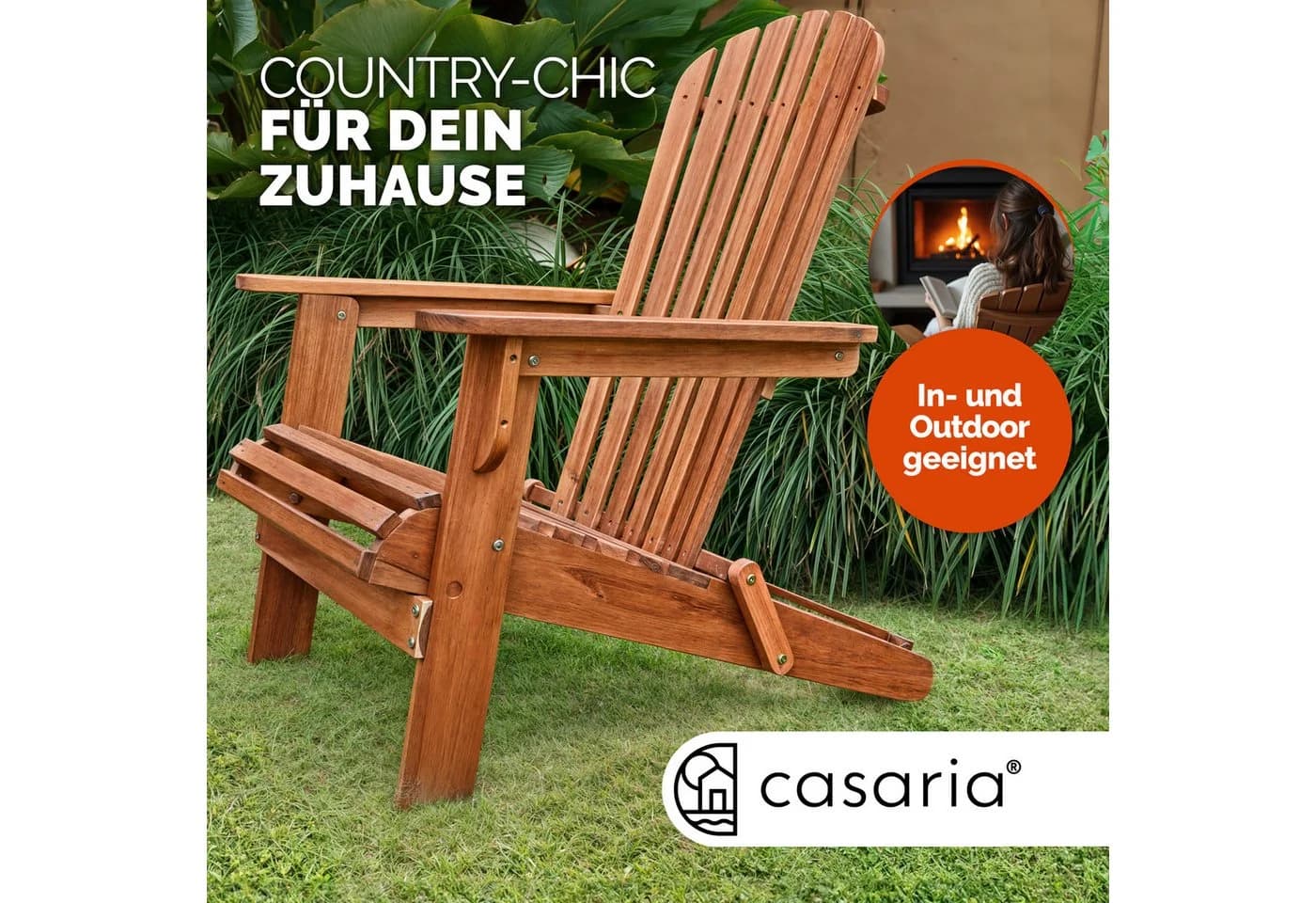 Casaria Gartensessel Akazie Holz Wetterfest Klappbar - Bild 3