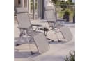 Casaria Gartenstuhl 2er Set Grau Klappbar mit Fußablage Bild 1