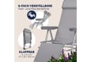 Casaria Gartenstuhl 2er Set Grau Klappbar mit Fußablage Bild 5