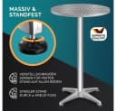 Casaria Höhenverstellbarer Stehtisch Alu 60cm Bild 3