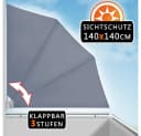 Detex Balkonsichtschutz 140x140 cm Anthrazit/Beige/Orange Bild 1