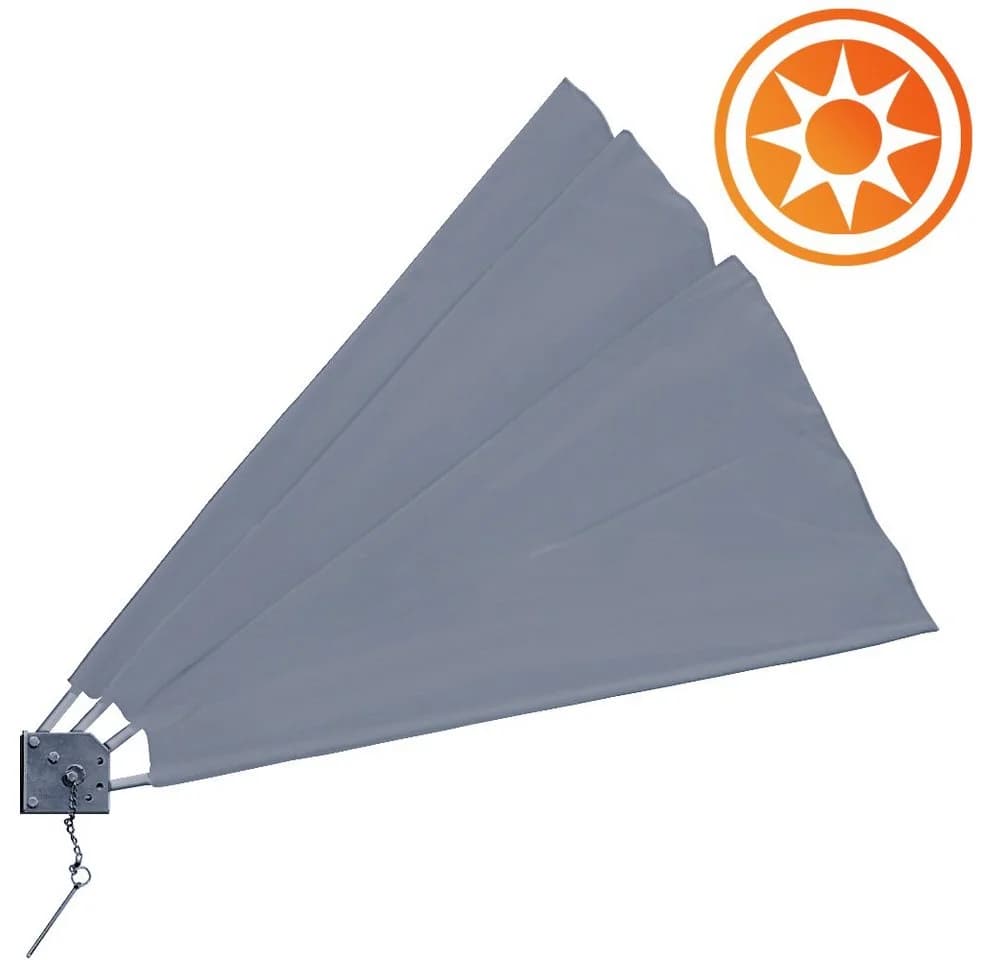 Detex Balkonsichtschutz 140x140 cm Anthrazit/Beige/Orange - Bild 3