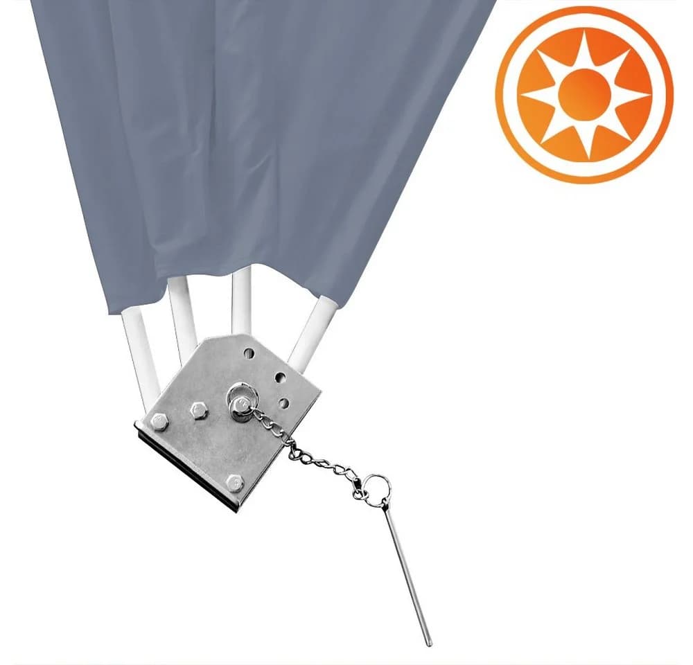 Detex Balkonsichtschutz 140x140 cm Anthrazit/Beige/Orange - Bild 4