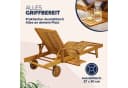 Casaria Gartenliege Tami Sun 2er Set Klappbar Wetterfest Holz Bild 4
