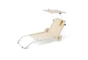 Casaria Gartenliege Kreta mit Sonnendach & Rollen Beige Bild 2