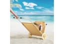 Casaria Gartenliege Kreta mit Sonnendach & Rollen Beige Bild 3