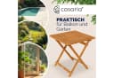 Casaria Klapptisch Balkontisch Klappbar Holz 70x70cm Bild 1