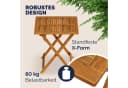 Casaria Klapptisch Balkontisch Klappbar Holz 70x70cm Bild 4