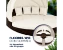 Casaria Sonneninsel Braun 230cm Polyrattan mit Sonnendach und Kissen Bild 1