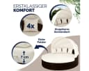 Casaria Sonneninsel Braun 230cm Polyrattan mit Sonnendach und Kissen Bild 5