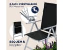 Casaria Garten-Essgruppe Bern 9-tlg. Aluminium Schwarz/Silber Wetterfest Bild 3