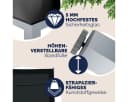 Casaria Garten-Essgruppe Bern 9-tlg. Aluminium Schwarz/Silber Wetterfest Bild 4