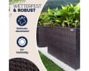 Casaria Pflanzkübel 3 Innentöpfe Polyrattan Braun Modern Bild 1
