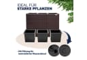 Casaria Pflanzkübel 3 Innentöpfe Polyrattan Braun Modern Bild 5